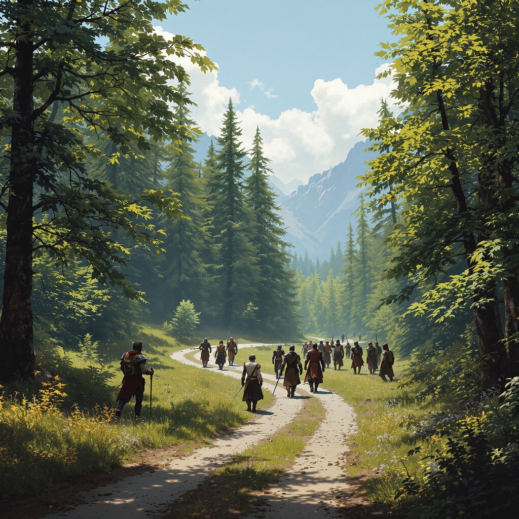 The intrepid Adventuring Party... Plus One